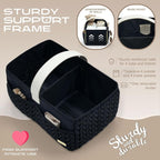Luxurious Baby Diaper Caddy, Nursery Storage Basket for Newborn Essentials, Travel Baby Basket for Diapers Baby Wipes, Organi