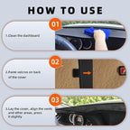 KEYOOG Dashboard Cover Dash Mat Fit for 2018-2012 Fo-rd Focus (Not Fit ST or RS Models),Car Dash Board Mat Anti-Glare Carpet,