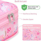 Kids Compression Packing Cubes, 4 Piece Set for Carry On Suitcase, Water Resistant Travel Luggage Organizers with Shoe Bag, T