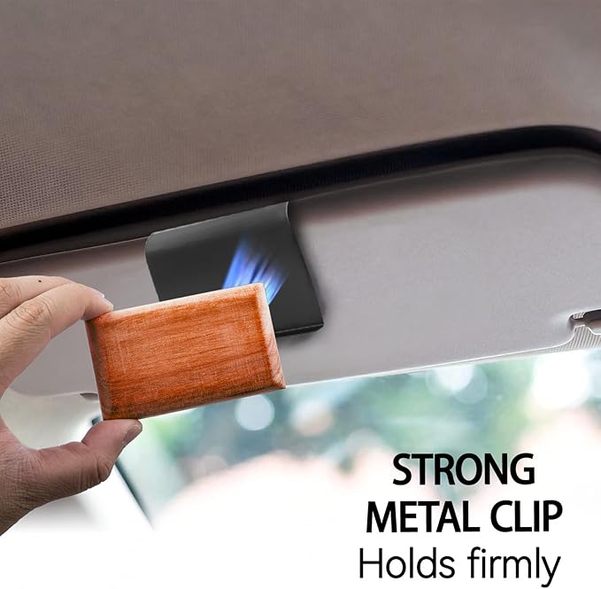 Car Air Freshener Visor Clip Compatible with Drift Car Air Freshener, Auto Accessories, Vehicle Sun Visor Metal Clip, Black, 