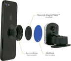 Scosche MPRNDRK-SP MagicMount Replacement Metal Plate Kit for Phone, Metal Plates for Magnetic Mount Cell Phone Holder for Car, Universal with All Devices and Phone Case, Black - Round