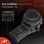 A-Premium 2-PC 3-Pin Reverse Backup Parking Assist Sensor Compatible with Tesla Models - Model S 2012-2021, Model X 2016-2021, Replace# 1048474-00-A