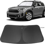 Front Windshield Sun Shade Foldable Front Window Visor Custom Fit for Mini Countryman Cooper F60 SUV 2017-2024 Block UV Rays Car Accessories Heat Sun Shield Keep Car Cooler