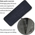 SourceTon 2 Packs Car Sun Visor Organizer, Car Visor Storage Anti-Slip Elastic Woven Board for Sunglass Holder Parking Fuel Card Digital Accessories