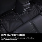All-New 2025 SANBAN-AXE Floor Mats for 2025 Ford Expedition MAX - 8 Seat, TPE All Weather Protection 2 Rows Car Floor Liners - Only Fit 8 Seats(2 Row Bench Seat), Fit Expedition MAX