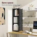 UNKU Cube Storage Organizer, 3 Cube Closet Organizer Storage Shelves, DIY Stackable Bookcase, Clothes Organizer Shelf for Clo