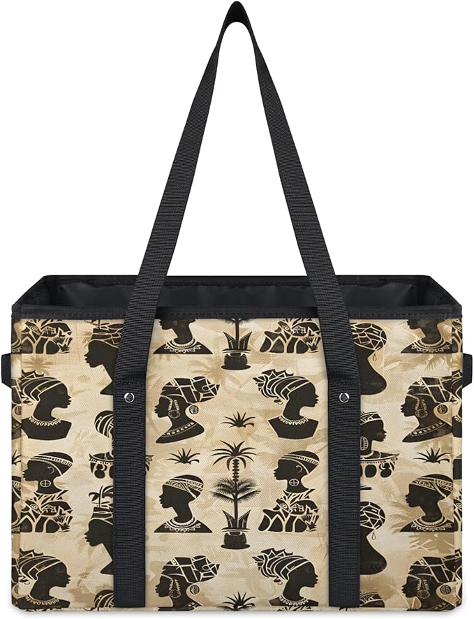 Reusable Grocery Bag, Foldable Large Shopping Tote Bag for Groceries Kitchen Picnic Car Trunk