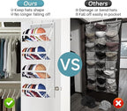 AOODA Clear Over the Door Hat Racks for Baseball Caps, Hold 48 Caps Hat Storage Organizer for Closet Wall, Deep Pockets Hangi