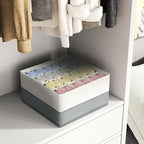 Sock Organizer 4 Pack, 24 Cell Underwear Organizer Foldable Underwear Storage, Sock and Underwear Drawer Organizer for Socks 