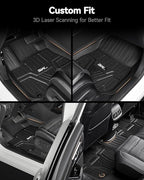 3W Floor Mats & Cargo Liner Fit for Honda Odyssey 2026 2025-2018 Mini Passenger Van, All Weather TPE Floor Liners 1st 2nd & 3rd Rows Car Mats and Trunk Liner Odyssey Car Accessories, Black