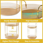 Asayuee 360 Rotating Makeup Organizer for Vanity,3 Tier Large Capacity Vanity Storage,Skincare Perfume Spinning Organizer,Bat