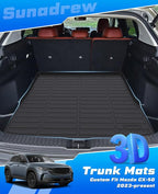 Sunsdrew Cargo Liner for 2023 2024 2025 Mazda CX-50 Accessories TPE Cargo Mat All Weather Odorless Anti-Slip Rear Cargo Tray Heavy Duty Trunk Mat Black Trunk Floor Mat