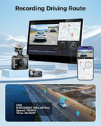 AZDOME GS63H Pro 2CH Dash Cam 4K with Super Night Vision & ADAS 24H Parking Mode - 4K Dual Dash Cam - Built-in WiFi - GPS Tra