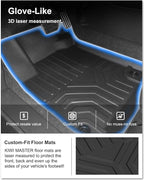 KIWI MASTER Floor Mats for 2018-2022 Honda Accord, Custom Fit All Weather Car Mats, Heavy Duty TPE Floor Liners, Front & Rear 2 Row, Black
