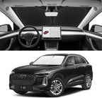 Custom Fit Windshield Sun Shade for Audi Q5 2018-2026, Blocks UV & Heat, Front Window Sunshade Accessorie, Easy Fold & Store Keep Your Car Cooler