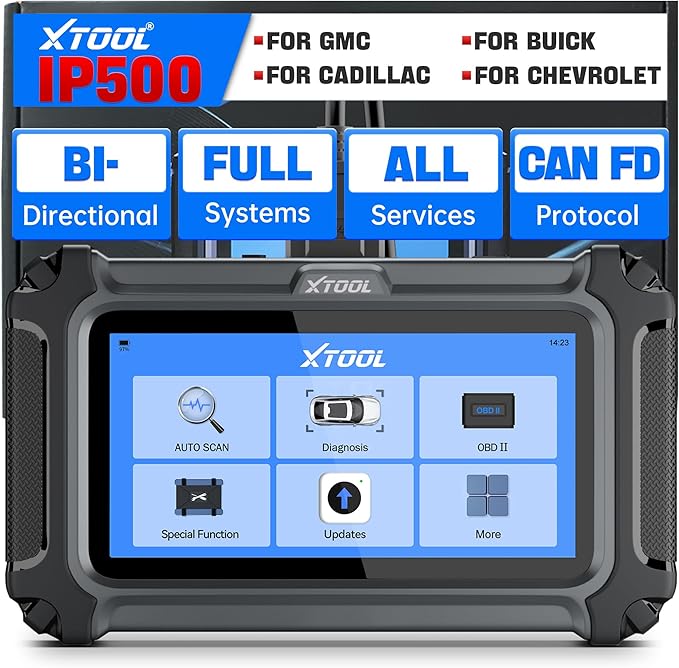 XTOOL IP500 for GM OBD2 Scanner, Bidirectional Scan Tool with Full Systems Diagnostic for Buick/Chevy/Cadillac/GMC, Diagnostic