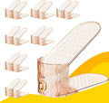 Shoe Slots Organizer, Adjustable 15 Pack Shoe Stacker for Closet Storage, Clear Double Layer Space Saver, Durable and Stackab