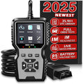 V519 OBD2 Diagnostic Scanner Tool - Vechicle Check Engine Light Code Reader with Battery Voltage Tester, I/M Readiness, Reset,