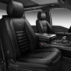 CAR PASS Nappa Leather Car Seat Covers Full Set, Luxury Seat Protector for Cars, Waterproof Anti-Slip Car Seat Cushion Armres