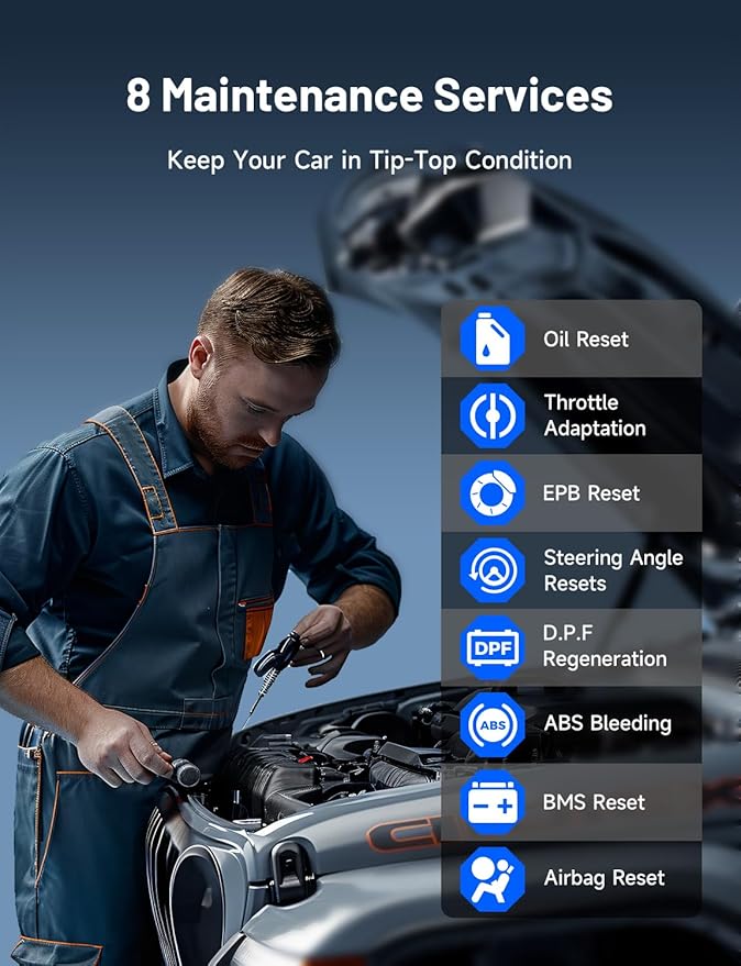 TOPDON TopScan Lite OBD2 Scanner Bluetooth, Bi-Directional Scanner Wireless All System Diagnostic Tool for iOS & Android, 8+