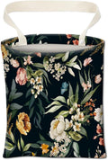 Car Trash Can, Cute Car Trash Bag, Hanging Car Organizer and Storage Bag, Trash Bin for Car Accessories, Vehicle, Travelling, Camping Watercolor Flowers