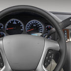 MEWANT Hand Stitch Steering Wheel Cover for Chevy Silverado 1500 2500 Suburban Black Real Leather Steering Wheel Wrap