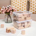 Anywish 8 Packs Small Storage Bins 1.3 QT Plastic Storage Container Stackable Box with Lids for Organizing, Clear White