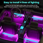 Winzwon Led Lights for Car Accessories Interior, Gifts for Him Her Men Women Teen Boys Girls, APP Control with USB Port Color Change Lights for Truck Decor