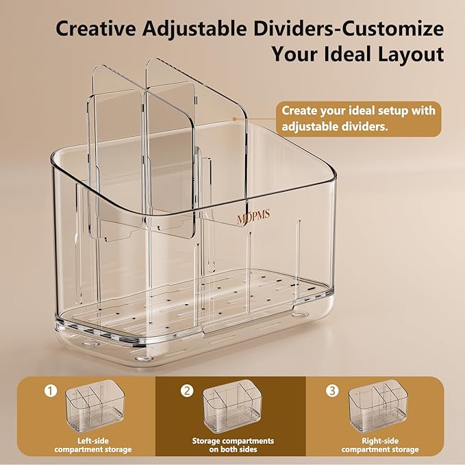 Toothbrush Holders for Bathroom Countertop Organizer, 5 Slots Large Capacity Electric Toothbrush Holder Wall-Mount for Space 