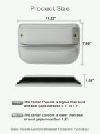 Premium Leather Car Seat Gap Filler Organizer (0.2”-1.2" Gaps), Clever Gifts for Car SUV Truck Owners (Beige, 2 Pack)