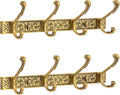Vintage Coat Rack Wall Mount, Decorative Wall Coat Rack with 4 Hooks for Hanging Key Purse Hat Robe Towel Clothes Unique Hang