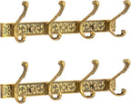 Vintage Coat Rack Wall Mount, Decorative Wall Coat Rack with 4 Hooks for Hanging Key Purse Hat Robe Towel Clothes Unique Hang