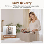 StorageWorks Storage Bins, Fabric Storage Bins for Shelves, Large Storage Baskets with Metal Frame, Closet Baskets and Bins w