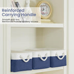 Storage Baskets for Shelves 13.8x9.8x6.7 Inch, Foldable Fabric Storage Bins with Handles, Small Storage Baskets for Organizin