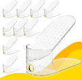 Shoe Slots Organizer, Adjustable 10 Pack Shoe Stacker for Closet Storage, Clear Double Layer Space Saver, Durable and Stackab