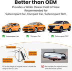 Rear View Mirror, 9.3 Inch Chrome Anti-glare Panoramic Rear Mirrors Universal Convex Car Interior Clip on Extra Big Wide Angle Rearview Mirror Extender to Reduce Blind Spot for Car SUV Truck