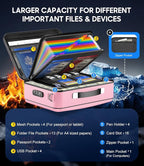 Fireproof Document Box with Lock, Hard-Shell Fireproof Safe for Home Documents, Portable Travel Fire Proof File Box for Passp
