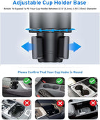 Cup Holder Expander for car 2 in 1 Multifunctional Car Cup Holder Extender Adapter with Adjustable Base Compatible with Hydro