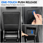 ELECFRESH 2PCS Center Console Organizer Tray for 2026 2023-2025 Honda Accord Accessories, Glove Storage Box wiht Aremrest Hidden Storage Box for Honda Accord