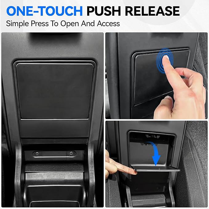 ELECFRESH 2PCS Center Console Organizer Tray for 2026 2023-2025 Honda Accord Accessories, Glove Storage Box wiht Aremrest Hidden Storage Box for Honda Accord