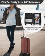 Gonex Expandable Mesh Packing Cubes - 8 Set Compression Organizer for Travel Essentials with Toiletry, Laundry, Shoe & Cable 
