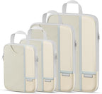 Percover Compression Packing Cubes 4-Piece Set, Packing Cubes Compression for Travel with Label Pockets, Travel Organizer for