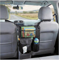 Upgraded Car Mesh Bag Elastic Seat Back Mesh Bag With Paper Towel and Handbag Bracket and Back Seat Storage Bag for Children Pets and Travel Necessities. (black)