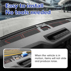 auovo Dash Cover Tray Compatible with Ford Bronco Accessories 2024 2025 2026 Bronco Anti-Slip Silicone Car Dashboard Compartm