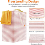 Lifewit 2 Pack Laundry Basket 100L Each, Collapsible Clothes Hamper with Reinforced Handles, Freestanding Waterproof Design f