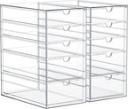 Sorbus Makeup Organizer With 10 Drawers, Acrylic Drawer Organizer for Makeup, Office Organization and Storage, Art Supplies, 