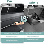 Car Trunk Organizer, Leather Trunk Organizer for Suv with Lid and Push-pull Handle Car Trunk Leather Storage Box Extra Large Ca