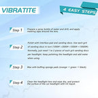 VIBRATITE Car Headlight Restoration Kit, 3 Inch Car Polishing Sanding Kit with 1/4 Inch Shank Backing Pad, Drill Buffing Sponge Pads, Soft Interface Pad, Headlight Lens Cleaner and Restorer, 37PCS