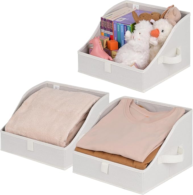 GRANNY SAYS Closet Storage Bins, Clothes Organizer and Storage Bins, Trapezoid Storage Boxes with Handles, Storage Baskets fo