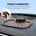 Multifunction Car Anti Slip Mat, 360° Rotatable Phone Holder Dashboard Pad with Temporary Parking Number Rotatable Car Anti S